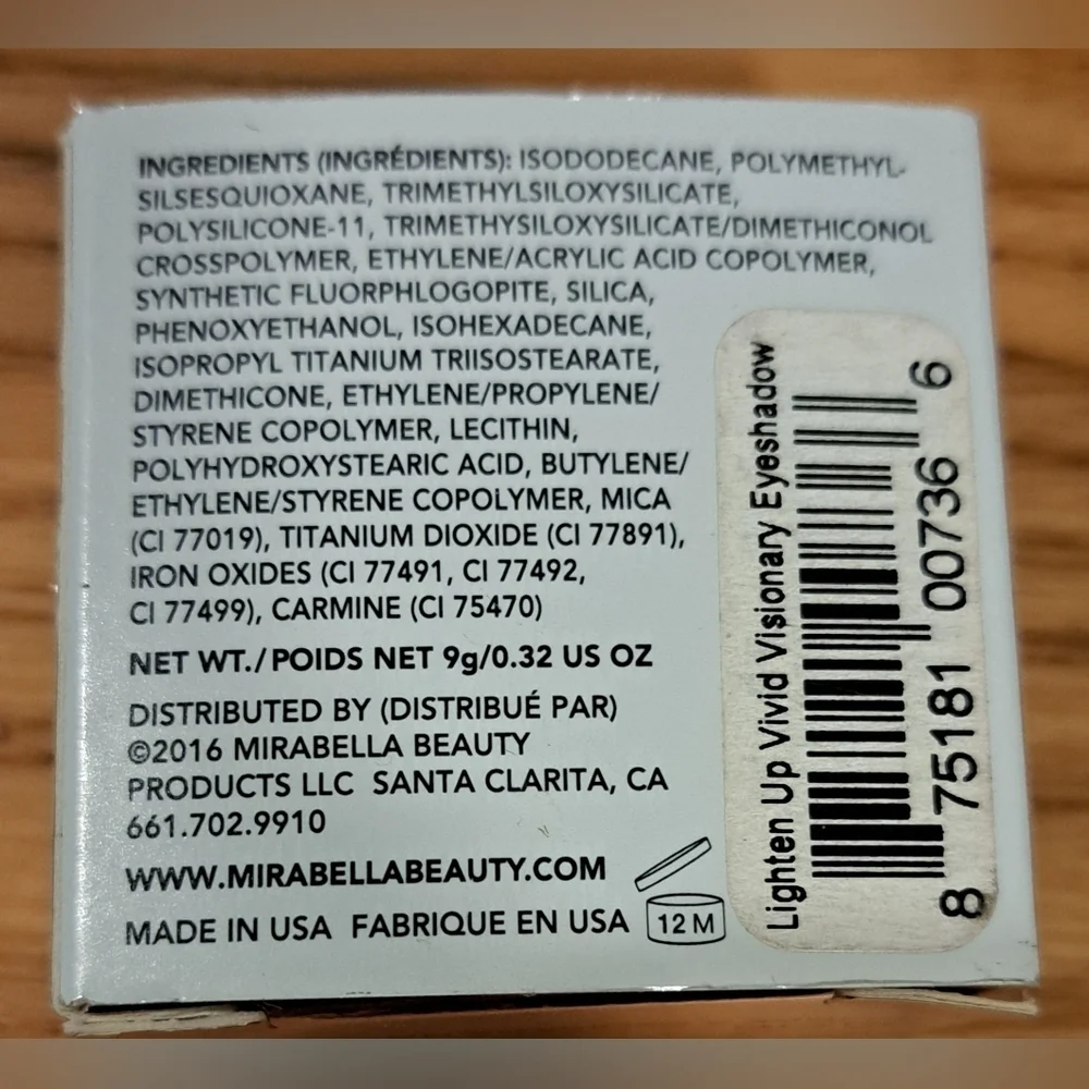 NIB Mirabella Lighten Up Cream Powder Vivid Visionary Eyeshadow Cosmetic Makeup